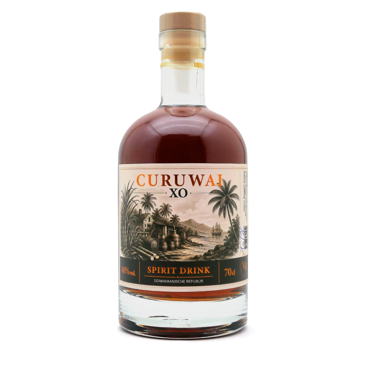 Spirit, Rum, Curuwai XO, 70cl, Glasflasche