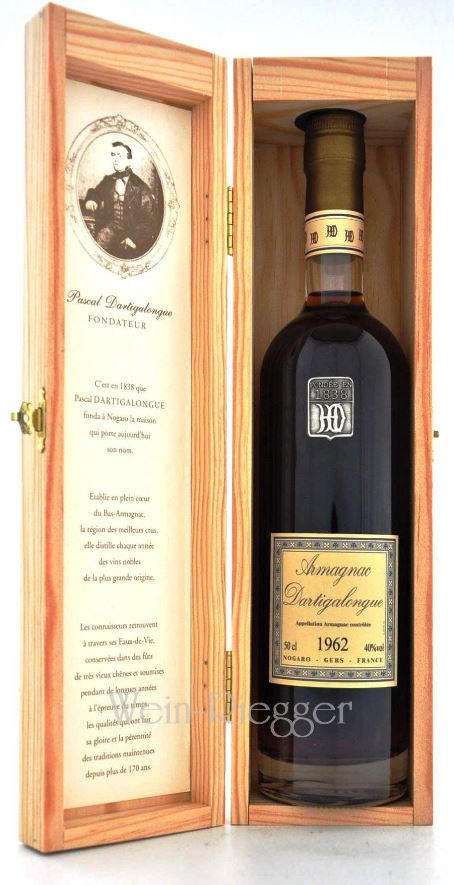 dartigalongue-1962-04583 Armagnac Dartigalongue 1962 in Holzkiste