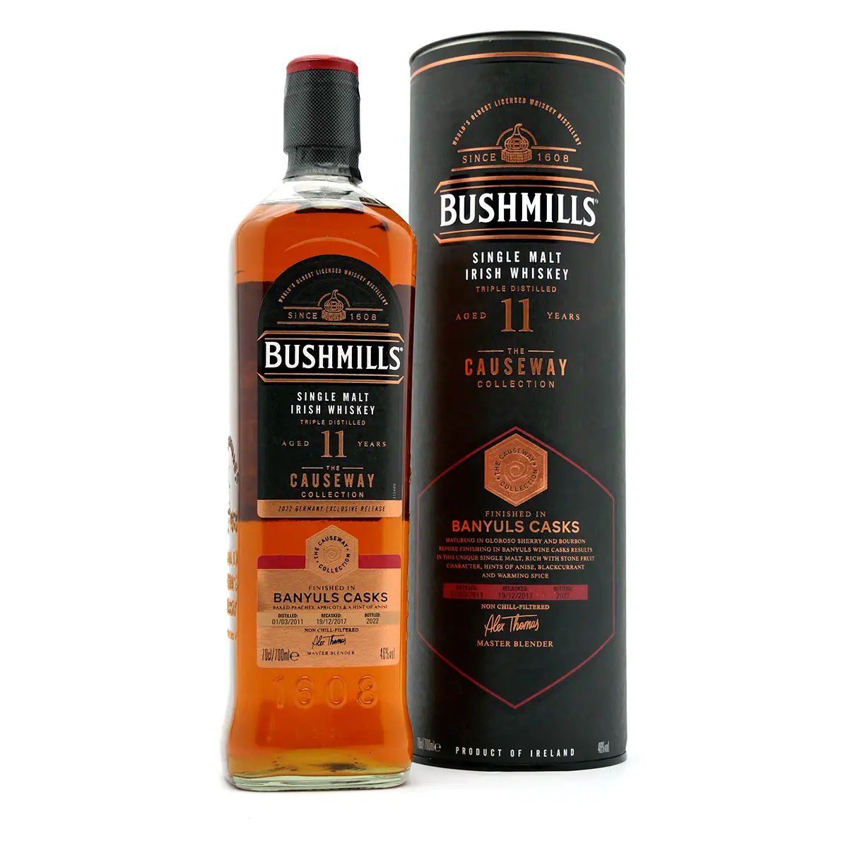 Bushmills 11 Jahre BANYULS CASKS Causeway Collection | Irish Whiskey