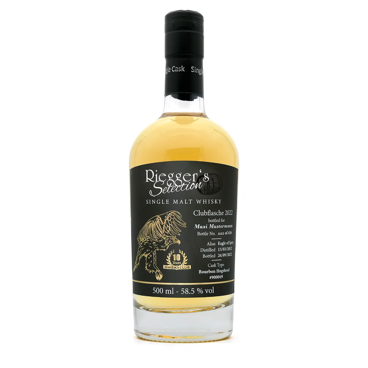 Whiskyclub-Flasche 2022: Eagle of Spey 2012 - Riegger's Selection (58,5 % vol)