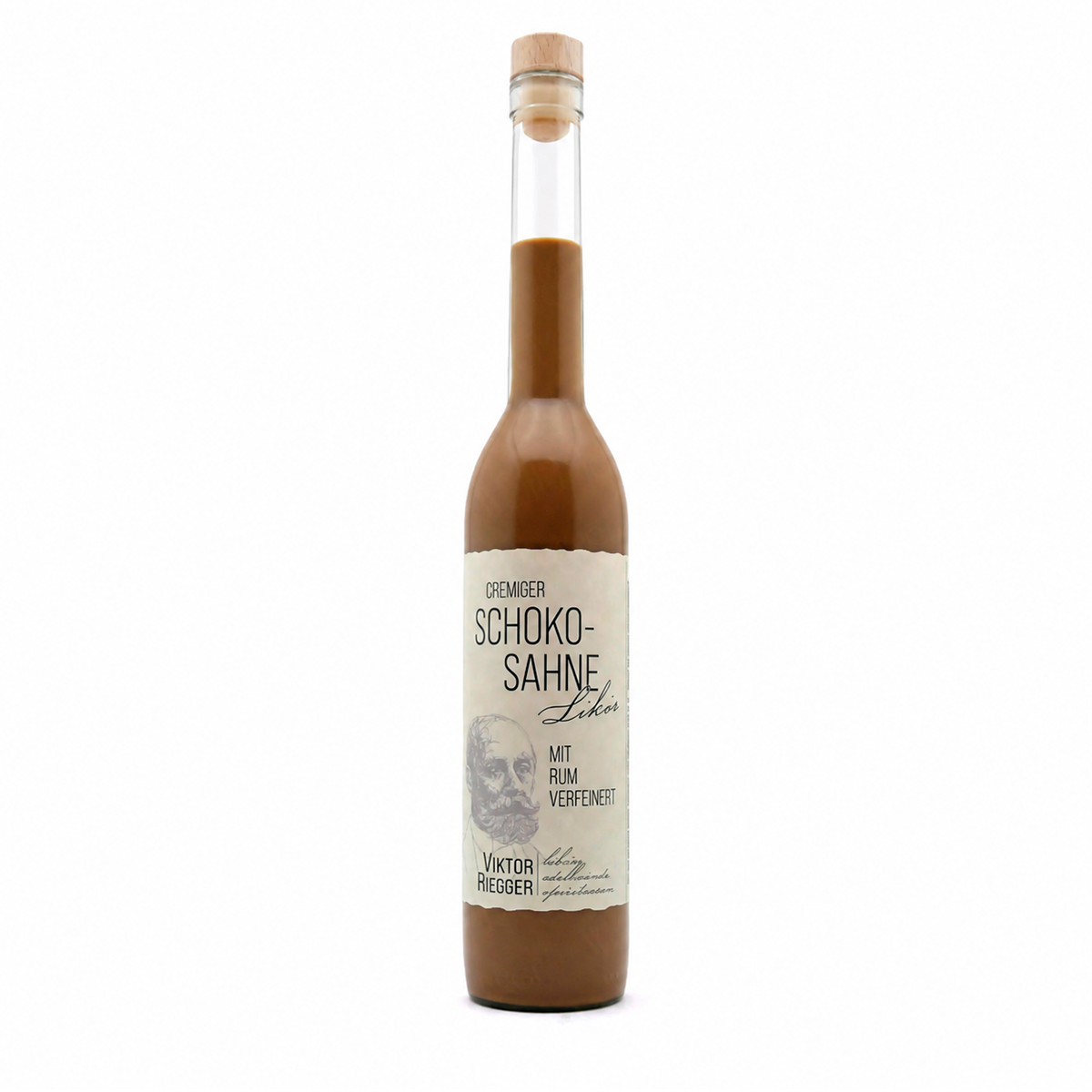 Likör, Schokolade, Braune Flasche, Glasflasche, Etikettenkunst