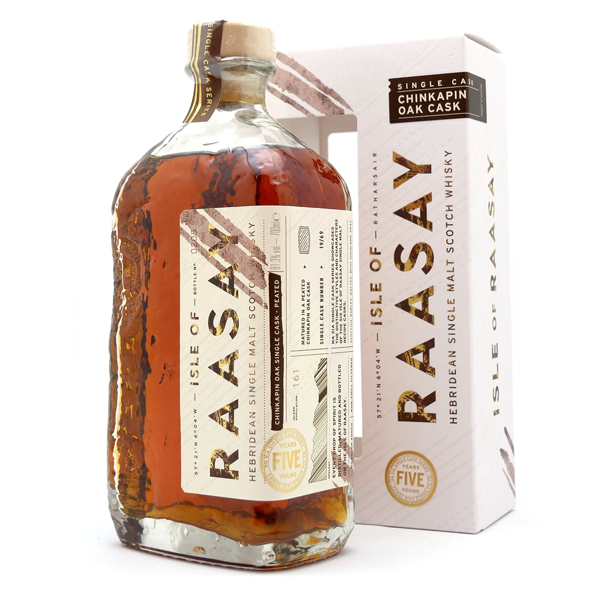 Isle of Raasay PEATED Cask No. 19/69 Chinkapin Oak