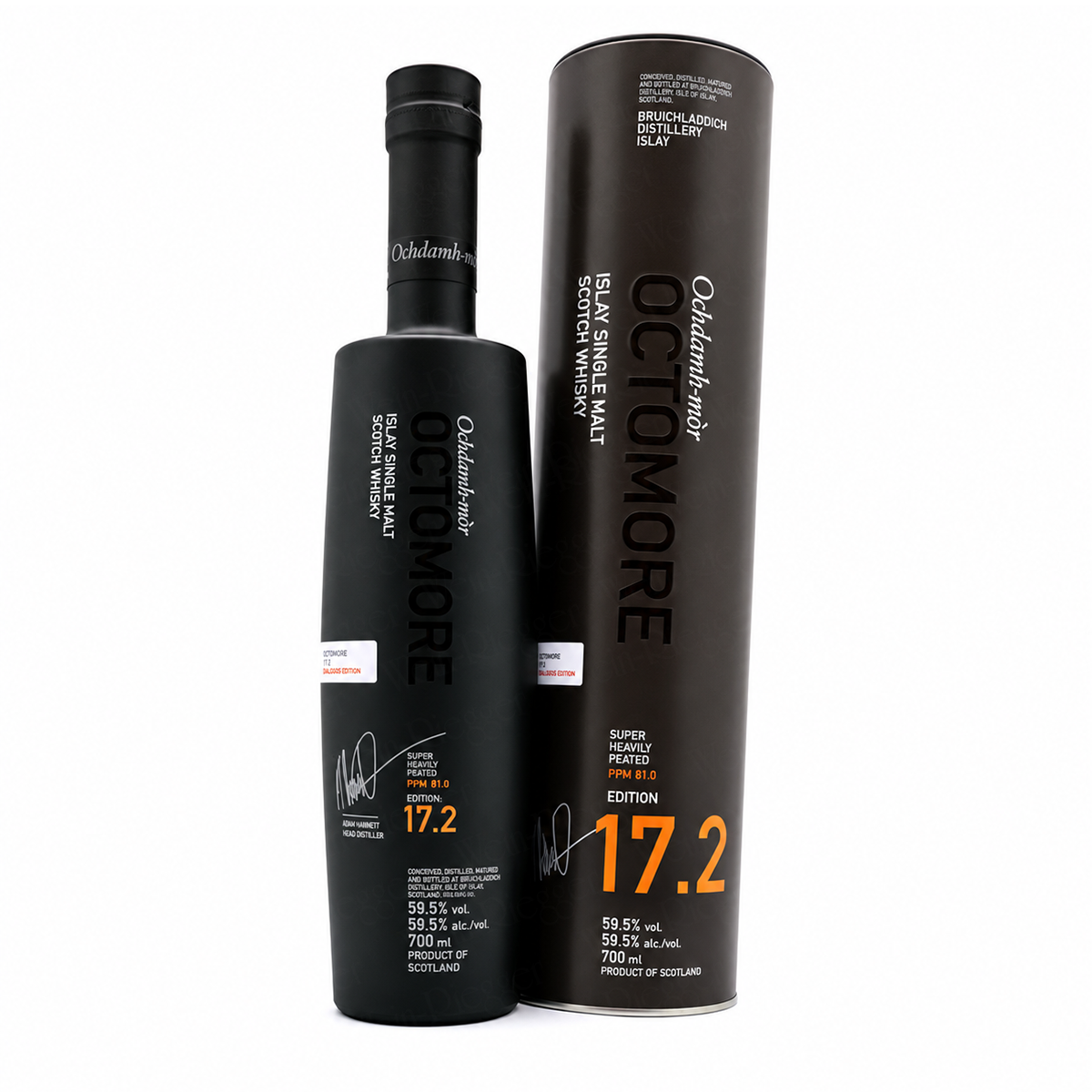 Single Malt Whisky, Schottischer Whisky, Schwarze Flasche, Metallverpackung, Stark getorft