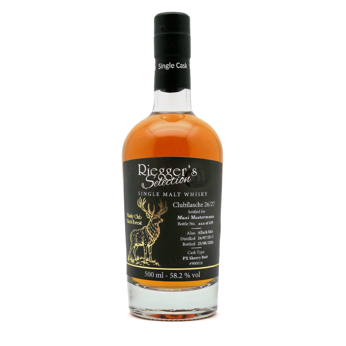 Whisky, Single Malt, Flasche, Etikett, Eichenfassalter