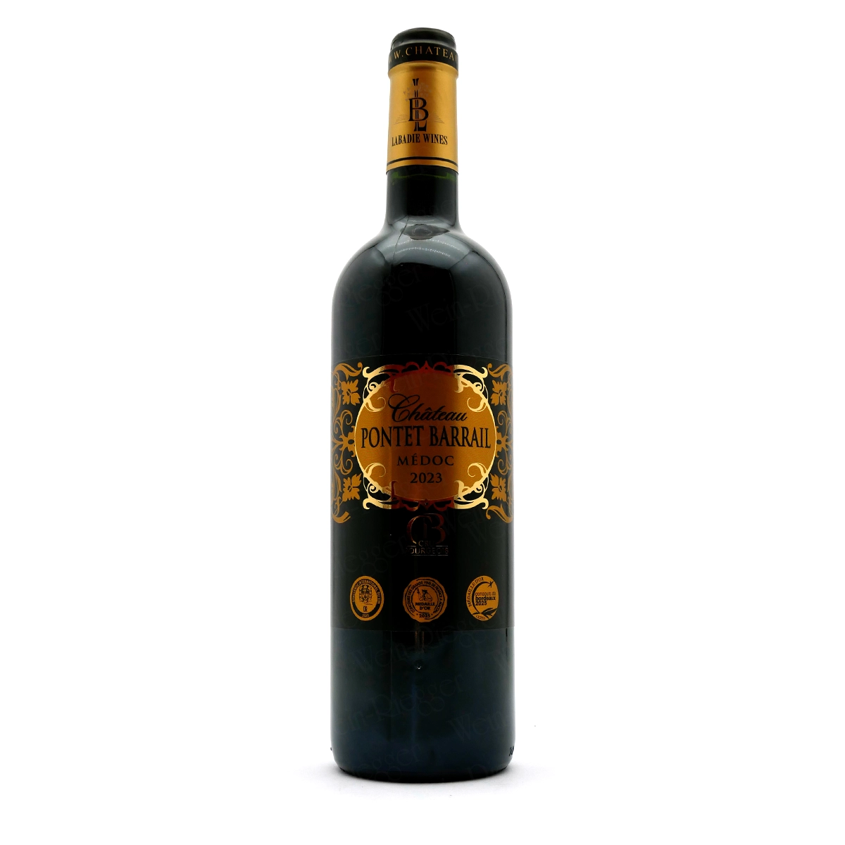 Weinflasche, Rotwein, Medoc, Pontet Barrail, 2023