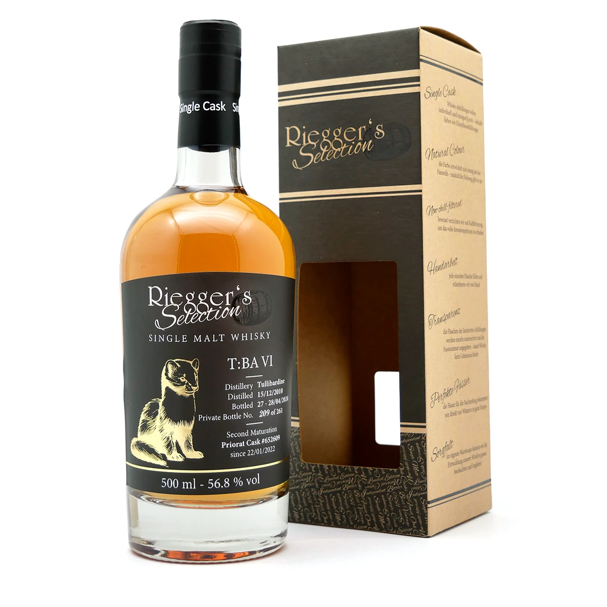 T:BA 6 - Tullibardine 2010 Priorat Wine Cask - Riegger's Selection (56,8 % vol) T:BA 6 - Tullibardine 2010 Priorat Wine Cask - Riegger's Selection (56,8 % vol)