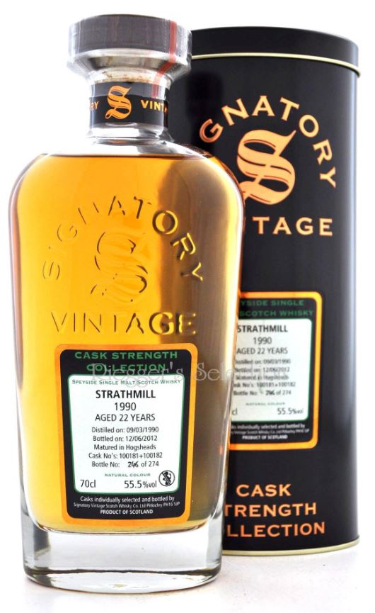 Strathmill 22 Jahre 1990- 2012 Signatory Vintage Cask Strength Collection