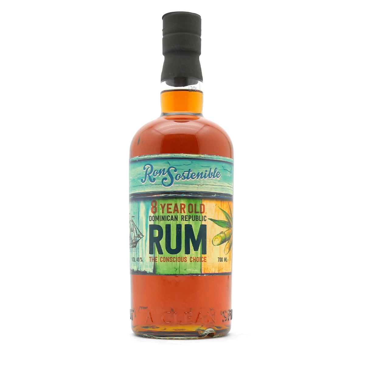 Rum, 8 Year Old, Dominican Republic, Flasche, Etikett