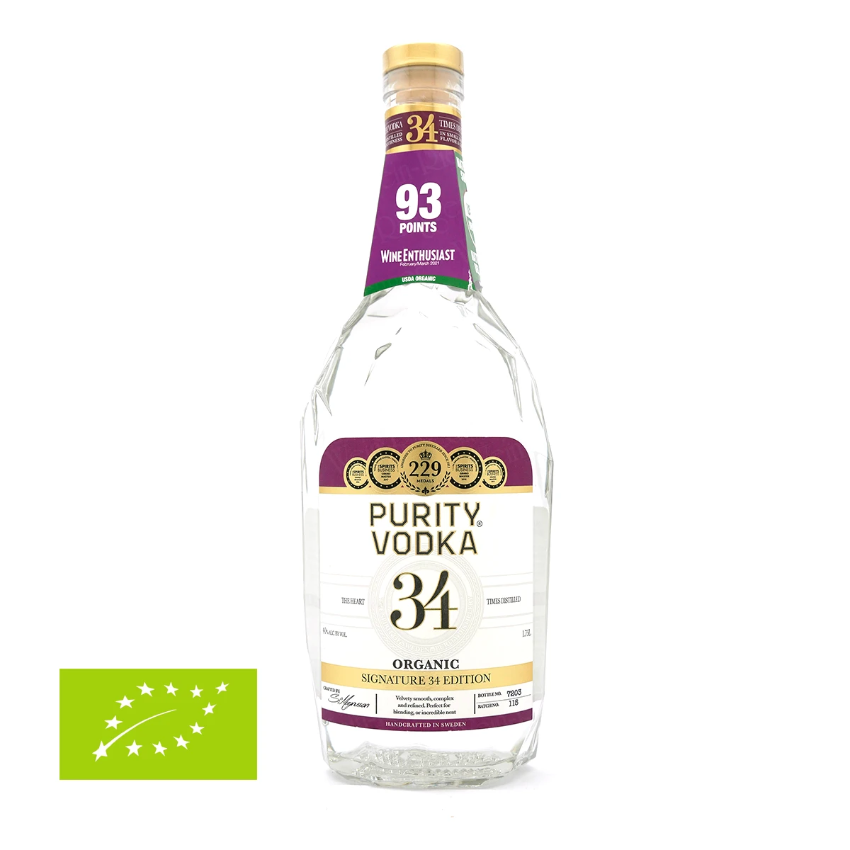 Purity Vodka SIGNATURE 34 EDITION Organic