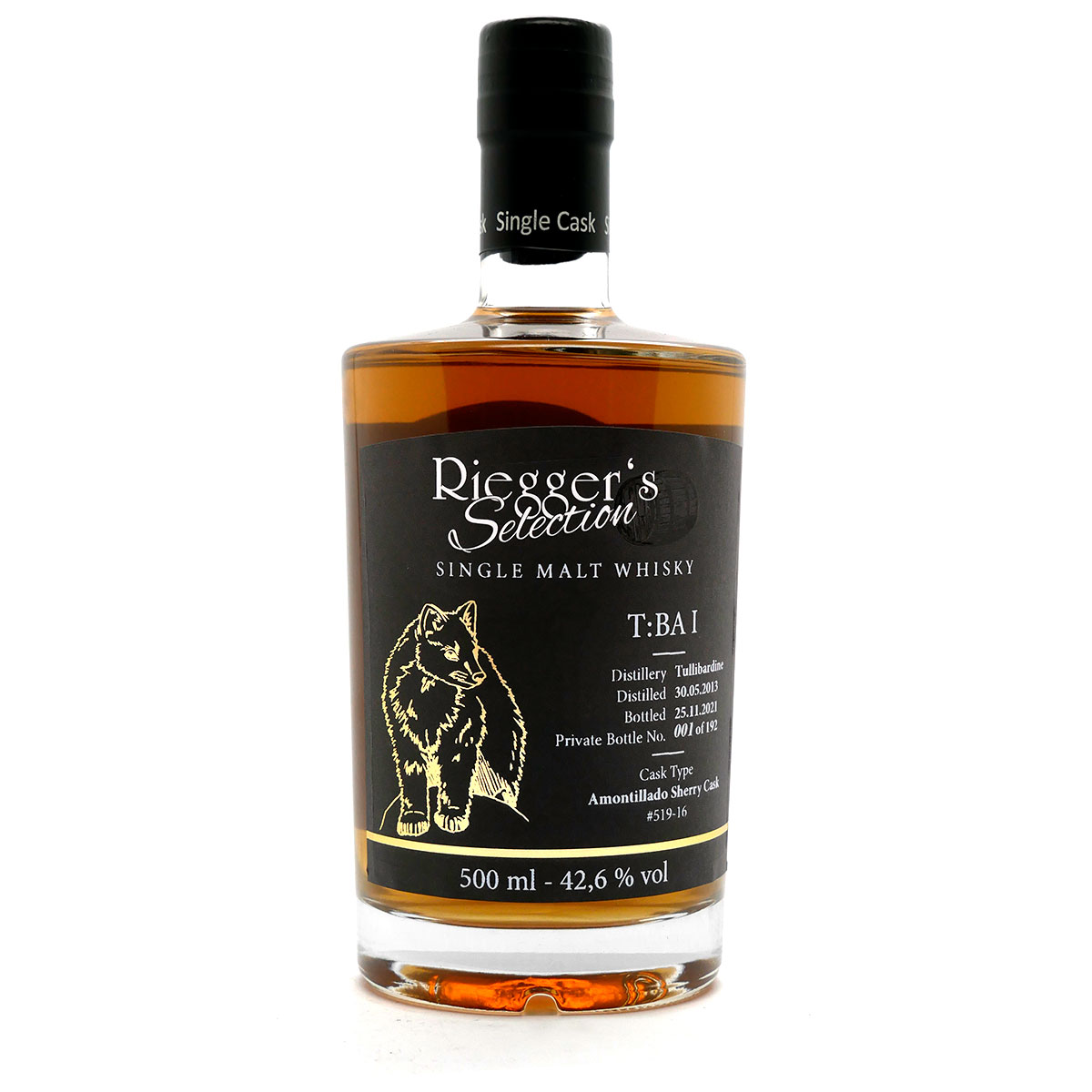 T:BA 1 - Tullibardine 2013 Amontillado Sherry Cask - Riegger's Selection (42,6 % vol)