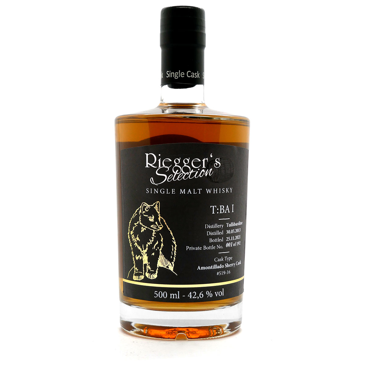 T-BA1_Tullibardine_Amontillado_Sherry_Cask_Rieggers_Selection-09397 T:BA 1 - Tullibardine 2013 Amontillado Sherry Cask - Riegger's Selection (42,6 % vol)