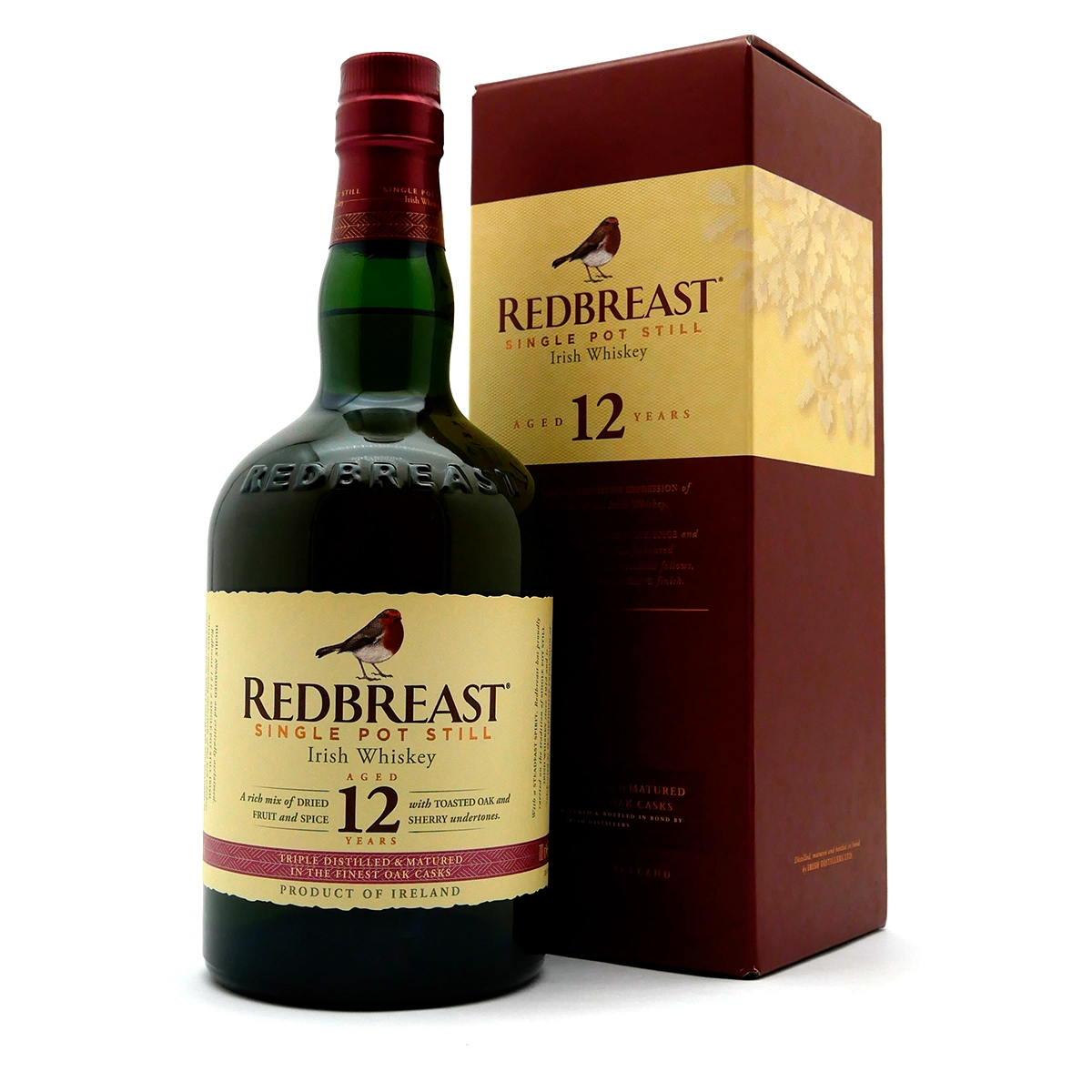 Irish whiskey, Redbreast, 12 Jahre, Single Pot Still, Flasche